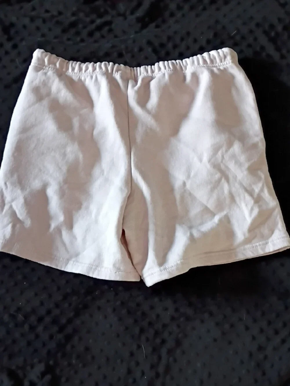 Women's White Drawstring Cotton Shorts